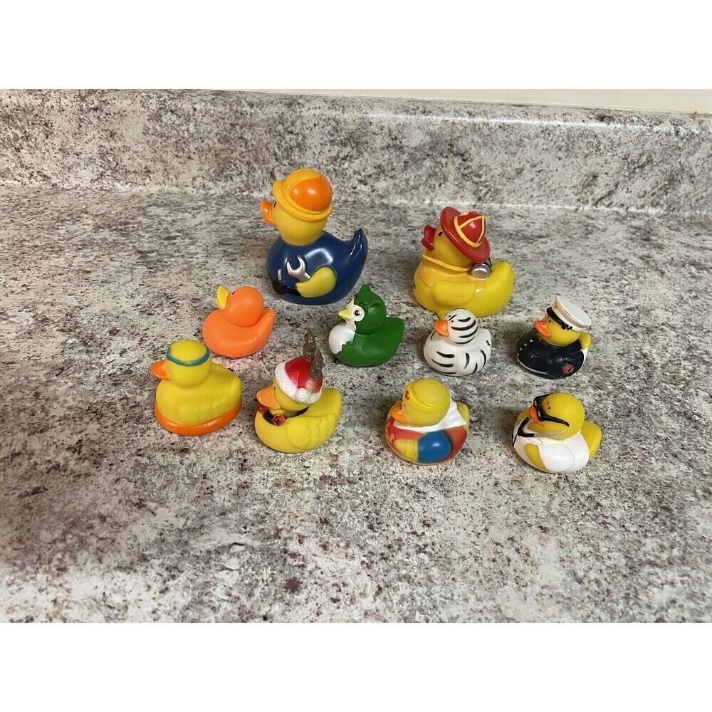 Rubber Ducks 10 Duckies for Jeep Ducking Chicago Firefighter Construction Worker - Picture 13 of 15